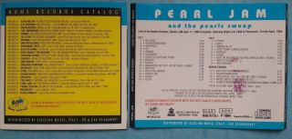 Pearl Jam ‎– And The Pearls Sweep - rare 1994 silver 2cd import 5