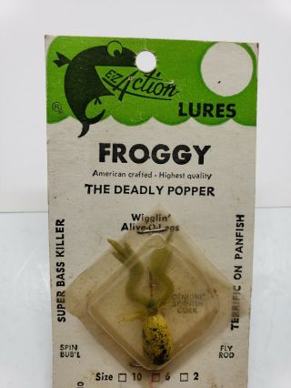 JACKS E - Z ACTION FROGGY LURE THE DEADLY POPPER RARE TACKLE BOX FIND 3
