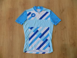 Assos Rare Men Cycling Bicycling Jersey Shirt Maglia Vest Top Zip Short Sleeve L