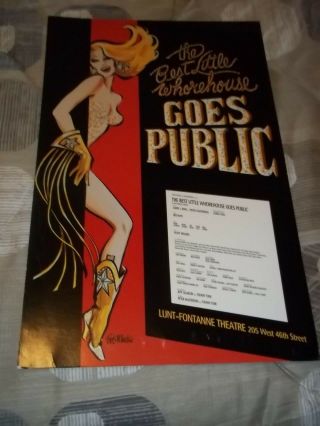 The Best Little Whorehouse Goes Public,  Rare 1994 Broadway Flop Musical,  16 Perf