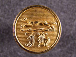 Rare Irish Hunt Button (island Hunt),  Size 24mm,  Maker Marked Firmin,  London.