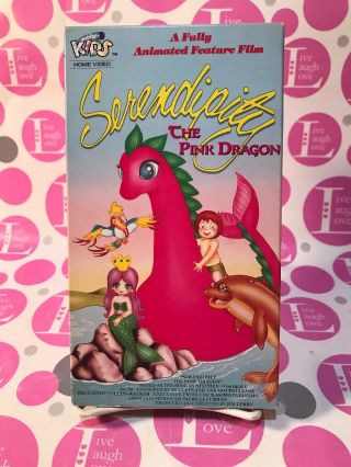 Serendipity The Pink Dragon Animated Movie Just For Kids Video Vhs - Rare 1446 - 2