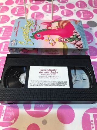 Serendipity The Pink Dragon Animated Movie Just For Kids Video VHS - RARE 1446 - 2 3