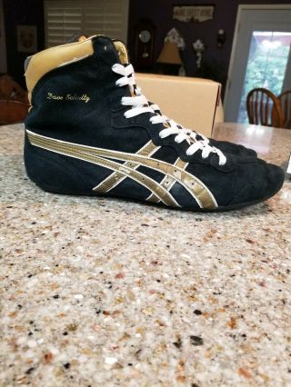 Rare Black Asics Dave Schultz Wrestling Shoes - Size 11