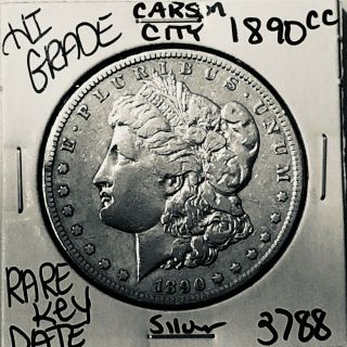 1890 Cc Morgan Silver Dollar Hi Grade U.  S.  Rare Key Coin 3788