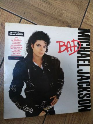 1987 Michael Jackson - Bad 12 " Gatefold Lp Album Vinyl Record Rare Epic 4502901