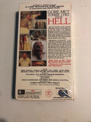 Gore - met Zombie Chef From Hell VHS Camp Video OOP Rare 2