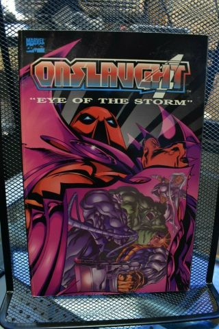 Onslaught Volume 4 Eye Of The Storm Marvel Tpb Rare Oop 1996 1st Print X - Men