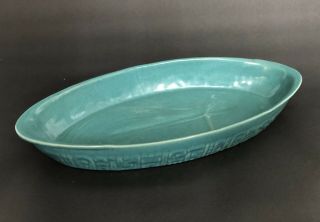 Vintage Turquoise Frankoma Platter Oval Mayan Serving Platter 7q Aztec Rare