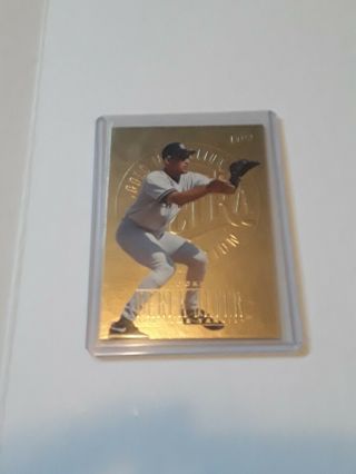 1996 Fleer Ultra Baseball Derek Jeter Gold Medallion Rookie Card 386 Rare Find