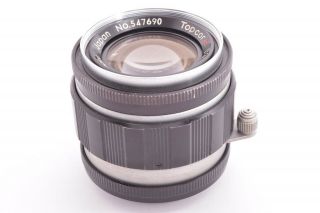 Rare Tokyo Kogaku Topcor - S lens 50mm/F2 Leica 39mm LMT screw mount 547690 2