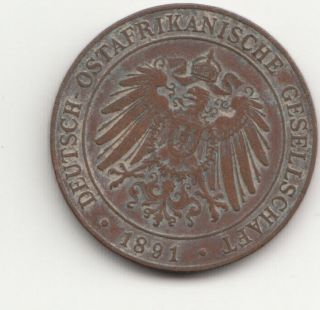German East Africa - 1891 - One Paisa - Rare Coin Not Washed