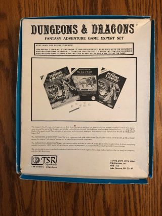 Dungeons & Dragons RARE 1st Printing Expert Set TSR 1012 With Dice And Crayon 2