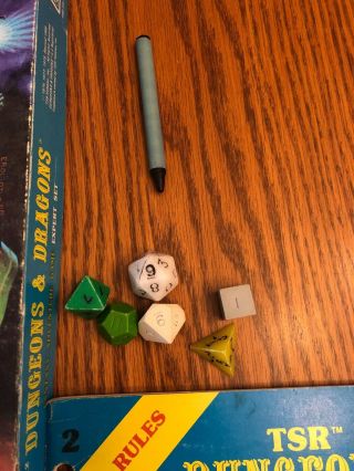 Dungeons & Dragons RARE 1st Printing Expert Set TSR 1012 With Dice And Crayon 8
