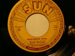 Elvis Presley Heartbreak Hotel Rare 1956 Recording With Dorsey Orch Sun 227 Vg