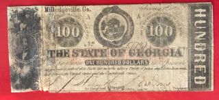 American Banknote Civil War Confederate Issue 100 Dollars 1863 Rare