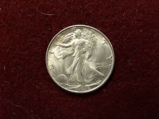 Rare 1936 D Walking Liberty Half Dollar Silver Coin. ,  Look