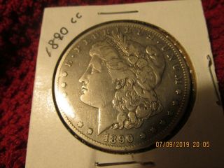 1890 Cc Morgan Silver Dollar Carson City Semi Rare