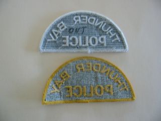 (2) RARE OLD STYLE PATCHES OF THE THUNDER BAY POLICE,  ONTARIO,  CANADA 2
