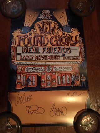 Rare Autographed Found Glory 11x17 Tour Poster Signed Band Pop Punk Concert