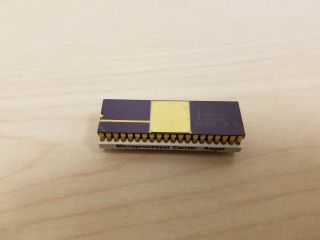 Rare Vintage Intel Purple Ceramic & Gold C8087 - 3 Math Co - Processor Chip