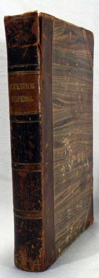 Charles Dickens - Pickwick Papers Illustrated Early Edition Leather 1838 Rare