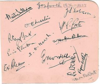 Signed Gosforth 1930s Dobson Roberts Martin Millican England British Lions Rare