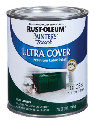 Rust - Oleum Paint Latex Indoor / Outdoor Gloss Hunter Green Qt Pack Of 2