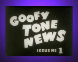 Goofy Tone News 16mm Sound B&w 1933 Rare Gem Pictures Novelty.  A Gotta Have.