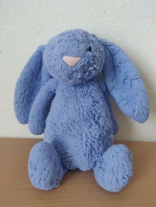 Rare Jellycat Bashful Bunny Rabbit Bluebell Lilac Blue Purple Medium 12 " Plush