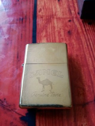 Solid Brass Camel Comes With Zippo Insert Fully 