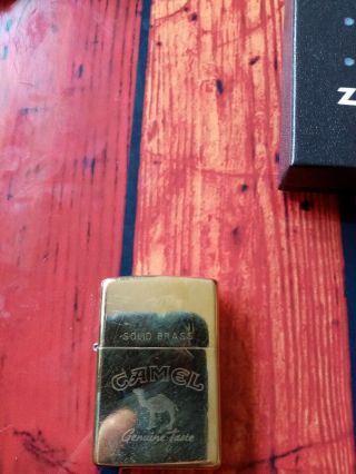 Solid brass camel comes with zippo insert fully  2