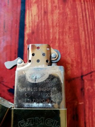 Solid brass camel comes with zippo insert fully  6