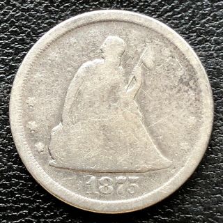 1875 S Twenty Cent Piece 20c San Francisco Rare Silver Circulated 18425