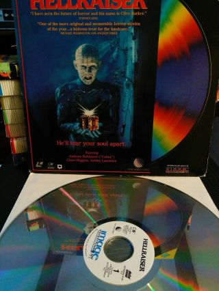 Hellraiser Laserdisc Rare Vintage Clive Barker Image 1988 Release