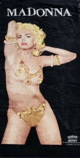 Madonna Collectable Erotica Boy Toy Fan Club Beach Towel Rare 1993 Con