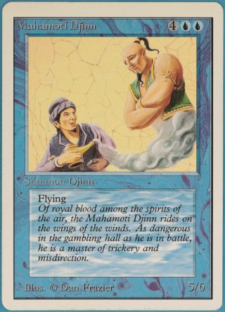 Mahamoti Djinn Unlimited Heavily Pld Blue Rare Magic Mtg Card (35943) Abugames