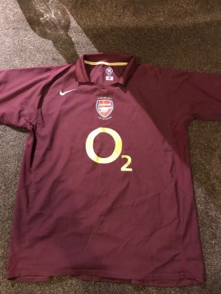 Rare Arsenal Home Shirt Highbury Last Season Size Xl 2005