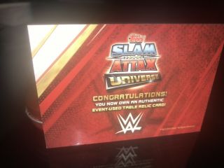 Slam Attax Universe Braun Strowman Table Relic.  Rare.  WWE Topps 2
