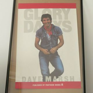 Bruce Springsteen Glory Days Poster 1986 Rare Promo Dave Marsh Book