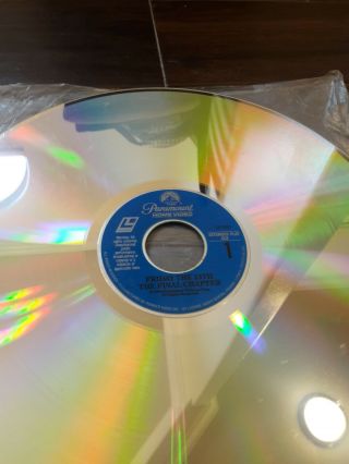 Friday The 13th The Final Chapter Laserdisc (disc Only) Rare