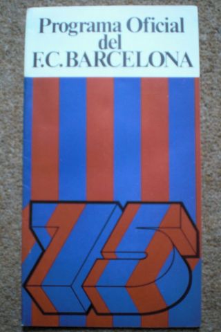 Fc Barcelona V Real Madrid 1974 1975 Rare Football Programme Espana El Clasico