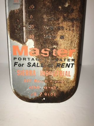 Rare Vintage Master Portable Heater For Sale/Rent Reno Nevada Metal Sign 4