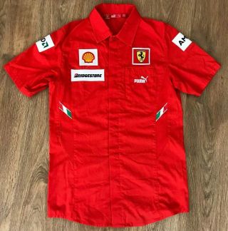Ferrari Puma Rare Formula 1 Racing Team Mens Shirt Size S