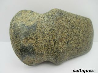 NATIVE AMERICAN INDIAN STONE AXE HEAD 5” Grooved RARE Color 1.  5 pounds 3