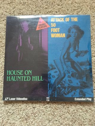 House On Haunted Hill/attack Of The 50 Foot Woman Laserdisc - Rare Horror