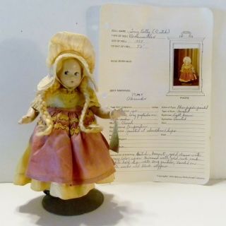 Madame Alexander Tiny Betty Doll " Dutch " 1937 7 1/2 " Orig Tagged Dress Rare