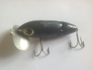 Rare Vintage Fred Arbogas Black Jitterbug Fishing Lure