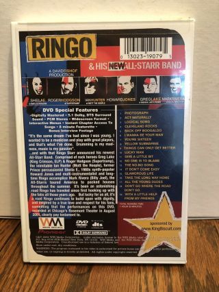 Ringo and His All - Starr Band (DVD,  2002) Ringo Starr Roger Hodgson - RARE 3