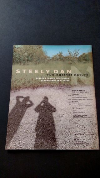 Steely Dan " Two Against Nature " Rare Print Promo Poster Ad